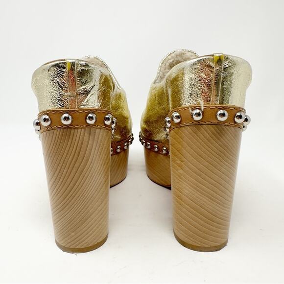 Christian Louboutin Joan Genuine Shearling Lined Platform Clogs EU 37 - Picture 5 of 12